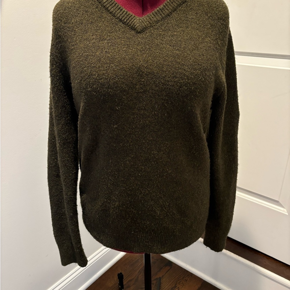 Topman chunky olive green sweater, men’s L